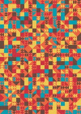 Soyut Geometrik Desen üretken hesaplama sanatı çizimi