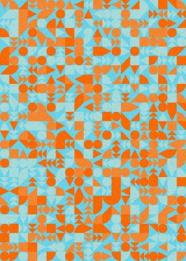 Soyut Geometrik Desen üretken hesaplama sanatı çizimi 