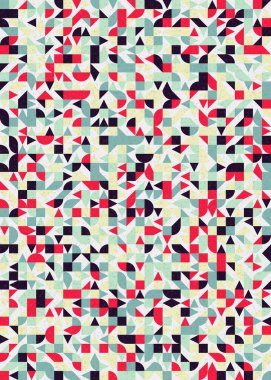 Soyut Geometrik Desen üretken hesaplama sanatı çizimi