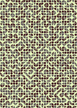 Soyut Geometrik Desen üretken hesaplama sanatı çizimi