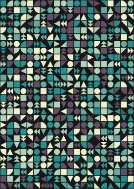 Soyut Geometrik Desen üretken hesaplama sanatı çizimi