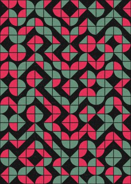 Soyut Geometrik Desen üretken hesaplama sanatı çizimi