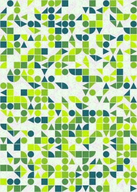 Soyut Geometrik Desen üretken hesaplama sanatı çizimi