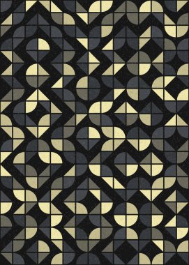 Soyut Geometrik Desen üretken hesaplama sanatı çizimi