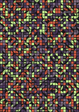 Soyut Geometrik Desen üretken hesaplama sanatı çizimi