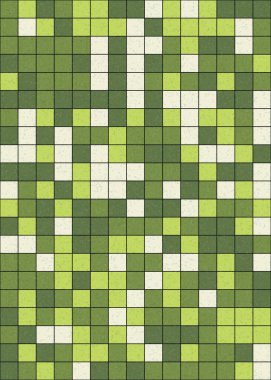 Soyut renk geometrik mozaik desen üretici hesaplama sanatı illüstrasyonu, fayans renk parçalarının taklit edilmesi