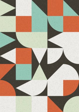 Soyut Geometrik Desen üretken hesaplama sanatı çizimi