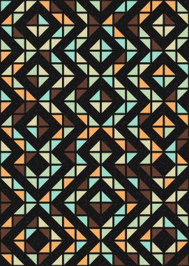 Soyut Geometrik Desen üretken hesaplama sanatı çizimi