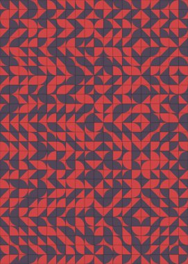 Üretken hesaplama sanatıyla soyut geometrik desen