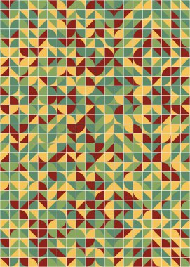 Soyut Geometrik Desen üretken hesaplama sanatı çizimi