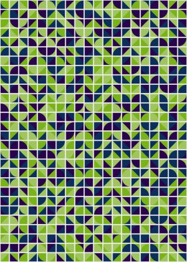 Üretken hesaplama sanatıyla soyut geometrik desen