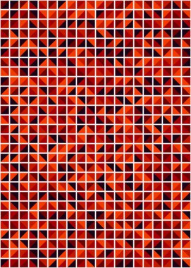 Üretken hesaplama sanatıyla soyut geometrik desen