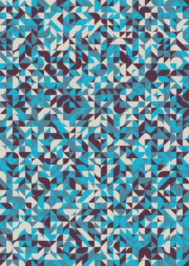 Soyut Geometrik Desen üretken hesaplama sanatı çizimi