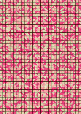 Soyut Geometrik Desen, üretken hesaplama sanatı çizimi