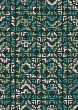 Üretken hesaplama sanatıyla soyut geometrik desen