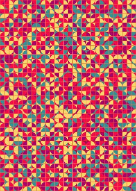 Üretken hesaplama sanatıyla soyut geometrik desen