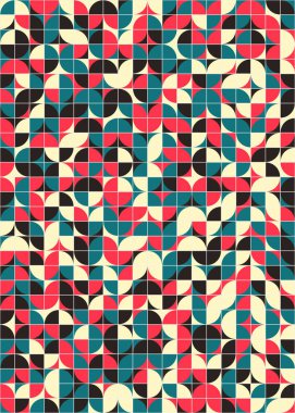 Soyut Geometrik Desen üretken hesaplama sanatı çizimi 