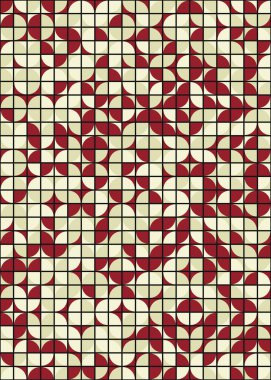 Soyut Geometrik Desen üretken hesaplama sanatı çizimi