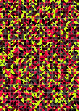 Soyut Geometrik Desen üretken hesaplama sanatı çizimi