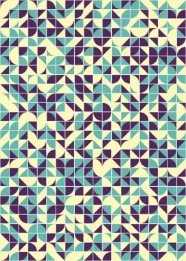 Üretken hesaplama sanatıyla soyut geometrik desen