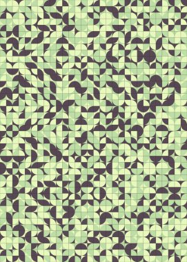 Üretken hesaplama sanatıyla soyut geometrik desen