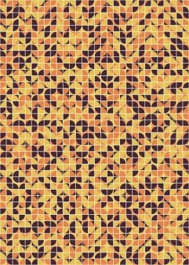 Soyut Geometrik Desen üretken hesaplama sanatı çizimi