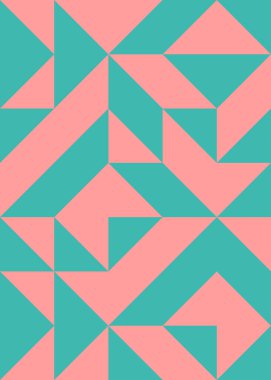 Soyut Geometrik Desen, üretken hesaplama sanatı çizimi