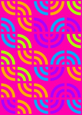 Soyut Geometrik Desen üretken hesaplama sanatı çizimi