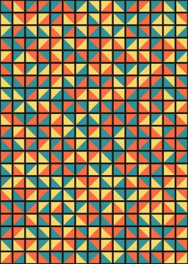 Üretken hesaplama sanatıyla soyut geometrik desen