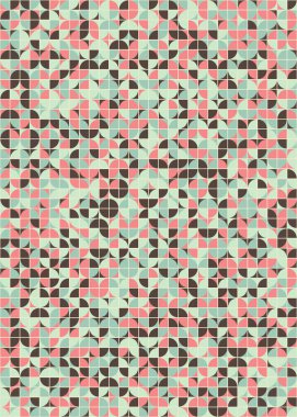 Üretken hesaplama sanatıyla soyut geometrik desen