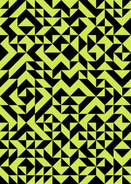 Soyut Geometrik Desen üretken hesaplama sanatı çizimi