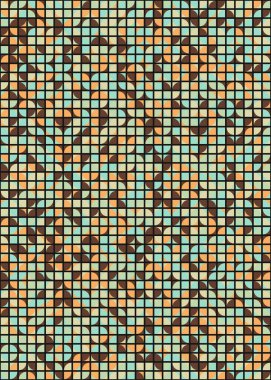 Soyut Geometrik Desen, üretken hesaplama sanatı çizimi