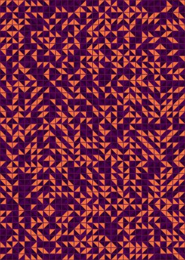 Üretken hesaplama sanatıyla soyut geometrik desen