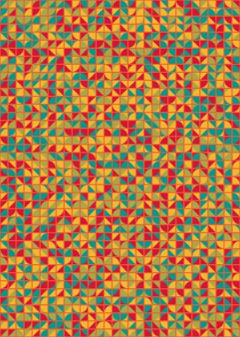 Üretken hesaplama sanatıyla soyut geometrik desen