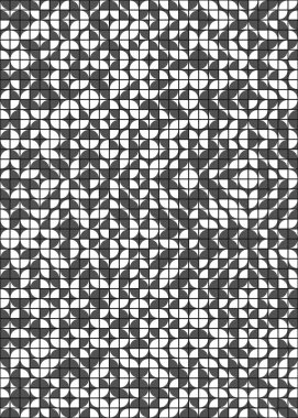 Üretken hesaplama sanatıyla soyut geometrik desen