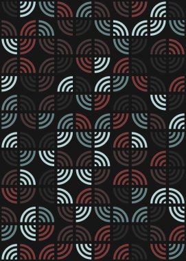 Soyut Geometrik Desen üretken hesaplama sanatı çizimi 