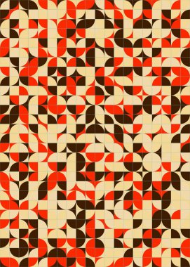 Soyut Geometrik Desen üretken hesaplama sanatı çizimi 