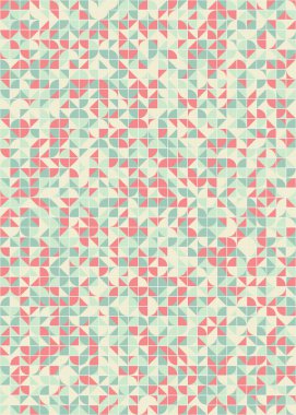 Soyut Geometrik Desen üretken hesaplama sanatı çizimi 