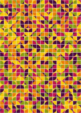 Soyut Geometrik Desen, üretken hesaplama sanatı çizimi