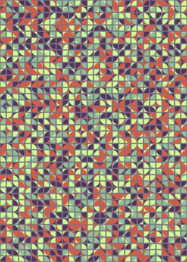 Soyut Geometrik Desen, üretken hesaplama sanatı çizimi