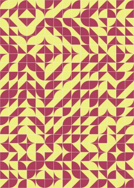 Soyut Geometrik Desen üretken hesaplama sanatı çizimi 