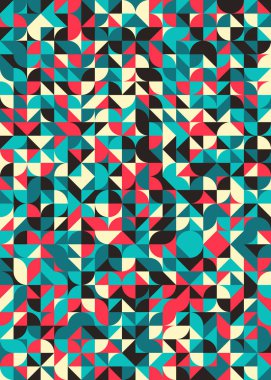 Soyut Geometrik Desen üretken hesaplama sanatı çizimi 