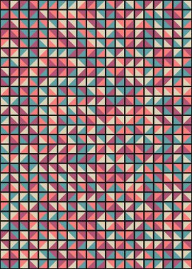 Soyut Geometrik Desen üretken hesaplama sanatı çizimi 