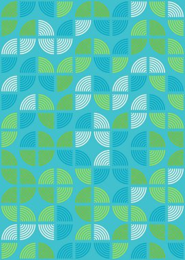 Soyut Geometrik Desen, üretken hesaplama sanatı çizimi