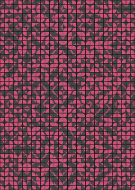 Üretken hesaplama sanatıyla soyut geometrik desen