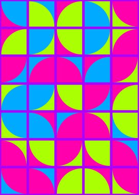 Soyut Geometrik Desen üretken hesaplama sanatı çizimi
