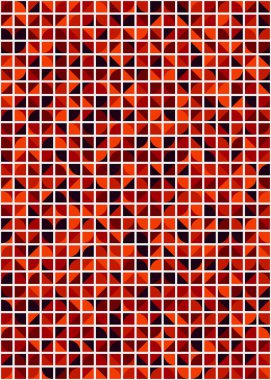 Üretken hesaplama sanatıyla soyut geometrik desen