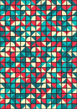 Üretken hesaplama sanatıyla soyut geometrik desen