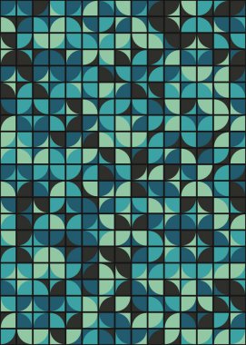 Soyut Geometrik Desen üretken hesaplama sanatı çizimi 