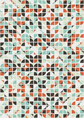 Soyut Geometrik Desen üretken hesaplama sanatı çizimi